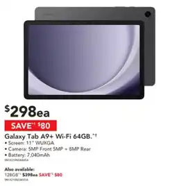 Harvey Norman Galaxy Tab A9+ Wi-Fi 64GB offer