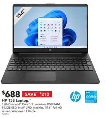 Harvey Norman HP 15S Laptop offer