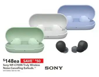 Harvey Norman Sony WF-C700N Truly Wireless Noise Cancelling Earbuds offer