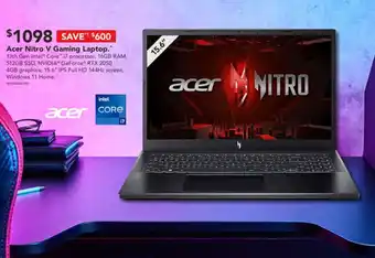 Harvey Norman Acer Nitro V Gaming Laptop. offer