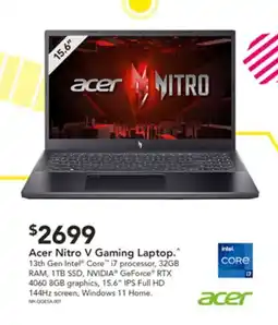 Harvey Norman Acer Nitro V Gaming Laptop. offer