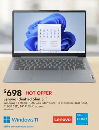 Harvey Norman Lenovo IdeaPad Slim 3i offer