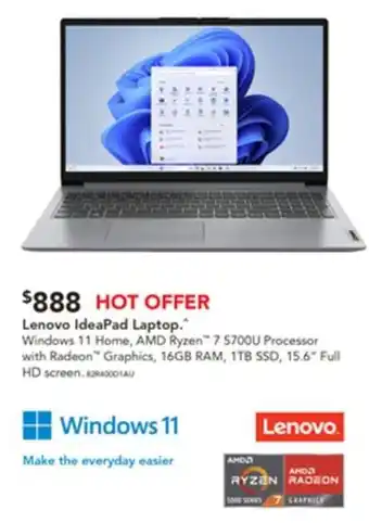 Harvey Norman Lenovo IdeaPad Laptop offer