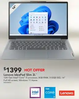 Harvey Norman Lenovo IdeaPad Slim 3i offer