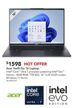 Harvey Norman Acer Swift Go 16 Laptop offer