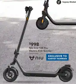 Harvey Norman NIU KQI 100 Pro Electric Kick Scooter. offer