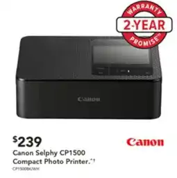 Harvey Norman Canon Selphy CP1500 Compact Photo Printer offer