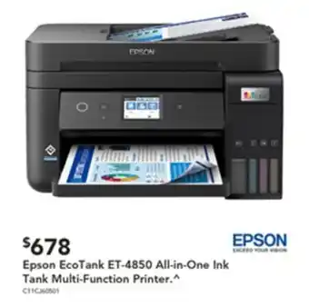 Harvey Norman Epson EcoTank ET-4850 All-in-One Ink Tank Multi-Function Printer offer