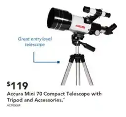 Harvey Norman Accura Mini 70 Compact Telescope with Tripod and Accessories. offer