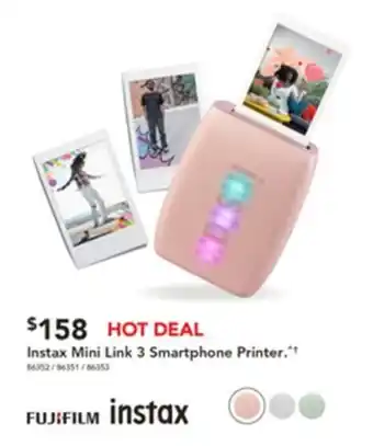 Harvey Norman Instax Mini Link 3 Smartphone Printer offer