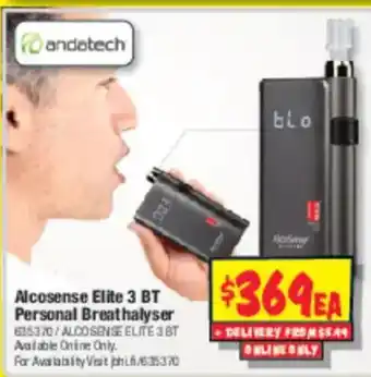 JB Hi-Fi Alcosense Elite 3 BT Personal Breathalyser offer