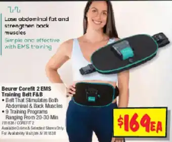 JB Hi-Fi Beurer Corefit 2 EMS Training Belt F&B offer