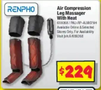 JB Hi-Fi Air Compression Leg Massager With Heat offer