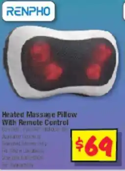 JB Hi-Fi Heated Massage Pillow With Remote Control offer