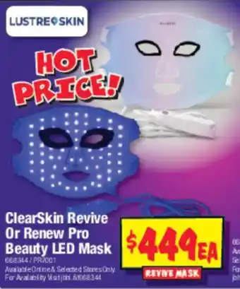 JB Hi-Fi ClearSkin Revive Or Renew Pro Beauty LED Mask offer