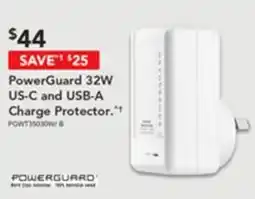 Harvey Norman PowerGuard 32W US-C and USB-A Charge Protector offer