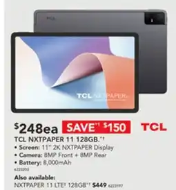 Harvey Norman TCL NXTPAPER 11 128GB offer