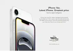 Harvey Norman iPhone 16e offer