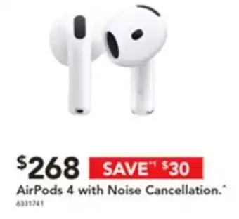 Harvey Norman AirPods 4 with Noise Cancellation offer