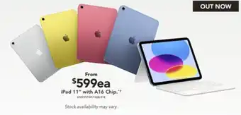 Harvey Norman iPad 11" with A16 Chip offer