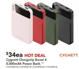 Harvey Norman Cygnett ChargeUp Boost 4 5,000mAh Power Bank offer