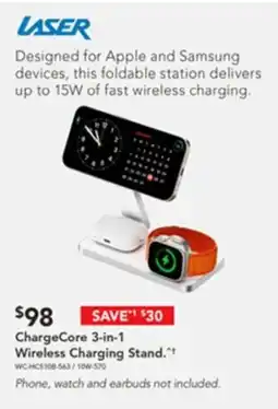 Harvey Norman ChargeCore 3-in-1 Wireless Charging Stand offer