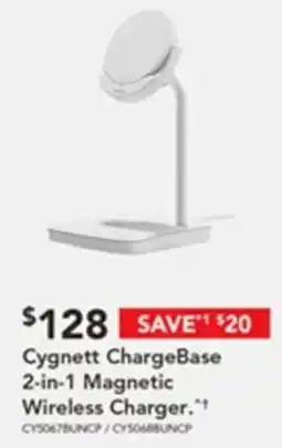 Harvey Norman Cygnett ChargeBase 2-in-1 Magnetic Wireless Charger offer