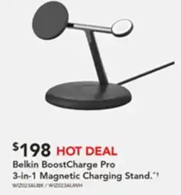 Harvey Norman Belkin BoostCharge Pro 3-in-1 Magnetic Charging Stand offer