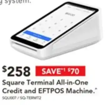 Harvey Norman Square Terminal All-in-One Credit and EFTPOS Machine offer