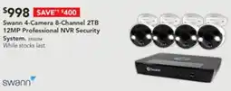 Harvey Norman Swann 4-Camera 8-Channel 2TB 12MP Professional NVR Security offer