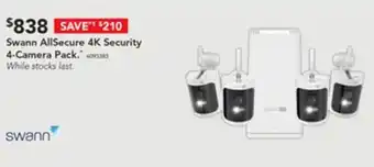 Harvey Norman Swann AllSecure 4K Security 4-Camera Pack offer