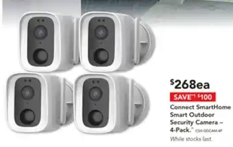 Harvey Norman Connect SmartHome Smart Outdoor Security Camera - 4-Pack offer