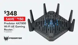 Harvey Norman Predator AX7800 Wi-Fi 6E Gaming Router offer