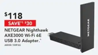 Harvey Norman NETGEAR Nighthawk AXE3000 Wi-Fi 6E USB 3.0 Adapter offer