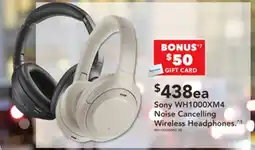 Harvey Norman Sony WH1000XM4 Noise Cancelling Wireless Headphones offer