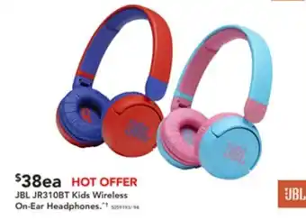 Harvey Norman JBL JR310BT Kids Wireless On-Ear Headphones offer