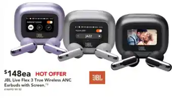 Harvey Norman JBL Live Flex 3 True Wireless ANC Earbuds with Screen offer