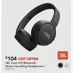 Harvey Norman JBL Tune 670 Bluetooth Noise-Cancelling Headphones offer