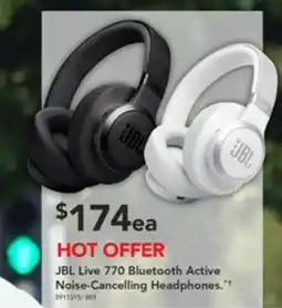 Harvey Norman JBL Live 770 Bluetooth Active Noise-Cancelling Headphones offer