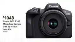 Harvey Norman Canon EOS R100 Mirrorless Camera with 18-45mm Lens with 18-45mm Lens Kit. offer