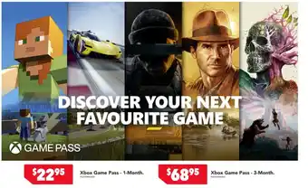 Harvey Norman Xbox Game Pass - 1-Month offer