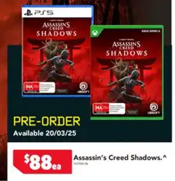 Harvey Norman Assassin's Creed Shadows offer