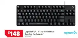 Harvey Norman Logitech G413 TKL Mechanical Gaming Keyboard offer