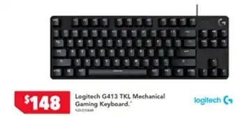 Harvey Norman Logitech G413 TKL Mechanical Gaming Keyboard offer