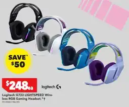 Harvey Norman Logitech G733 LIGHTSPEED Wire- less RGB Gaming Headset offer