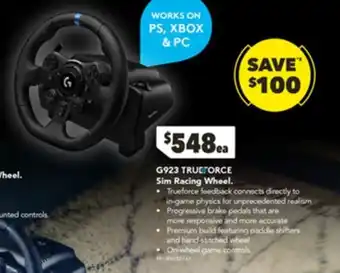 Harvey Norman G923 tructorce sim racing wheel offer