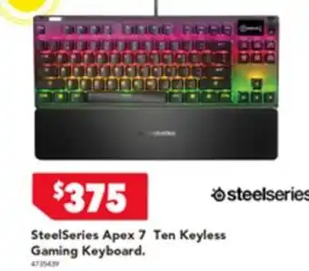 Harvey Norman SteelSeries Apex 7 Ten Keyless Gaming Keyboard offer