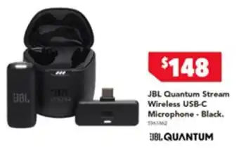 Harvey Norman JBL Quantum Stream Wireless USB-C Microphone - Black offer