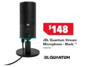 Harvey Norman JBL Quantum Stream Microphone - Black offer