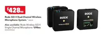 Harvey Norman Rode GO II Dual-Channel Wireless Microphone System offer